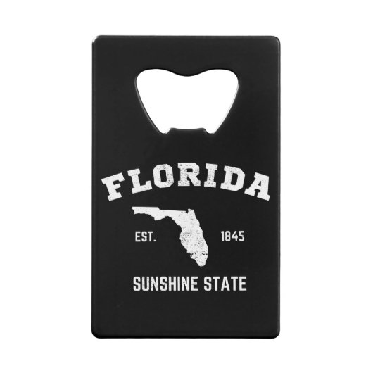 Florida Est 1845 Sunshine State Creditkaart Flessenopener (Voorkant)