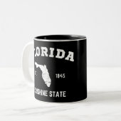 Florida Est 1845 Sunshine State Tweekleurige Koffiemok (Voorkant links)