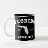 Florida Est 1845 Sunshine State Tweekleurige Koffiemok (Links)
