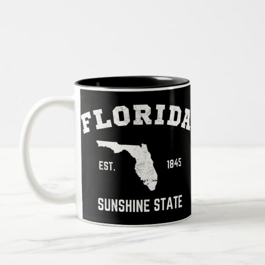 Florida Est 1845 Sunshine State Tweekleurige Koffiemok (Links)