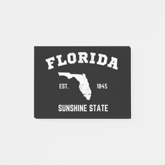 Florida Est 1845 Zonneschijn Staat Post-it® Notes (Voorkant)