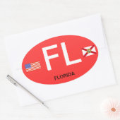 Florida* euro-stijl ovale bumperSticker Sticker (Envelop)