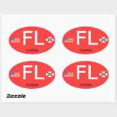 Florida* euro-stijl ovale bumperSticker Sticker (Vel)