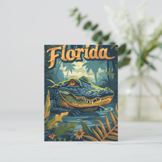 Florida Everglades Alligator  Briefkaart (Staand voorkant)