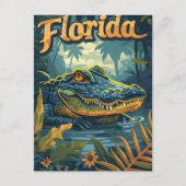 Florida Everglades Alligator Briefkaart (Voorkant)