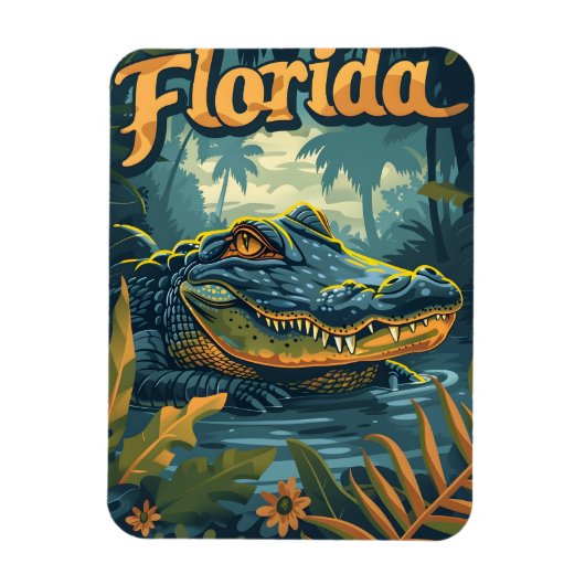 Florida Everglades Alligator Magneet (Verticaal)