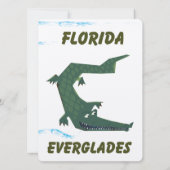 Florida Everglades Alligator vakantie kunst. (Achterkant)