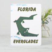 Florida Everglades Alligator vakantie kunst. (Staand voorkant)