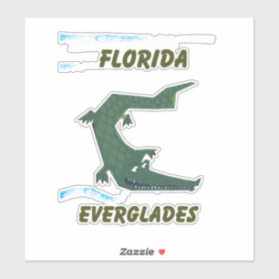 Florida Everglades Alligator vakantie kunst. Sticker