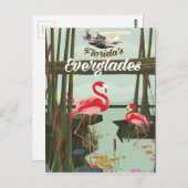 Florida Everglades cartoon reisposter Briefkaart (Voorkant / Achterkant)