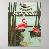 Florida Everglades cartoon reisposter Poster (Voorkant)