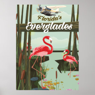 Florida Everglades cartoon reisposter Poster