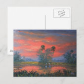 Florida Everglades Fire Sky Briefkaart (Voorkant / Achterkant)