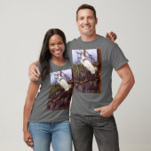 FLORIDA EVERGLADES HERON PAINTING T-SHIRT (Unisex)