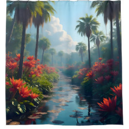 Florida Everglades nat en mooi Douchegordijn