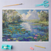 Florida Everglades Rivier Waterlelies Decoupage Tissuepapier (Craft)