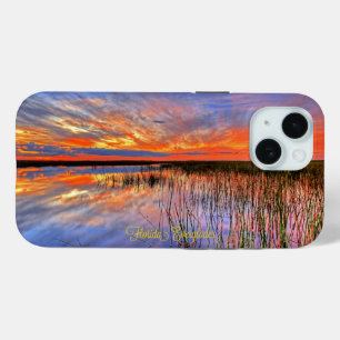 Florida Everglades, schilderachtig panorama, iPhone 15 Case