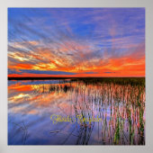 Florida Everglades, schilderachtig panorama, Poster (Voorkant)