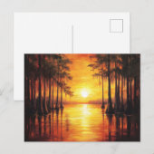 Florida Everglades Sunset Landscape Painting Briefkaart (Voorkant / Achterkant)