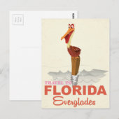 Florida everglades vintage reisposter briefkaart (Voorkant / Achterkant)