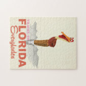 Florida everglades vintage reisposter legpuzzel (Horizontaal)
