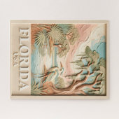 Florida Everglades Wilde Dieren Vogel Textuur Land Legpuzzel (Horizontaal)