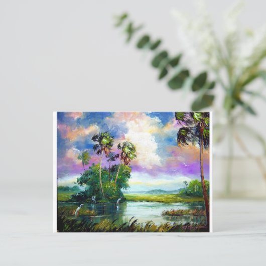 Florida Everglades Wind Briefkaart (Staand voorkant)