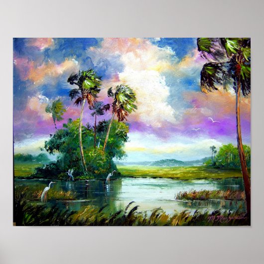 Florida Everglades Wind Painting Poster (Voorkant)