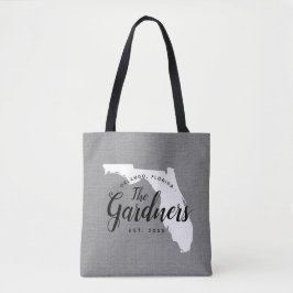 Florida Family Monogram State Canvas tas