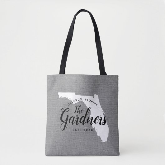 Florida Family Monogram State Canvas tas (Voorkant)