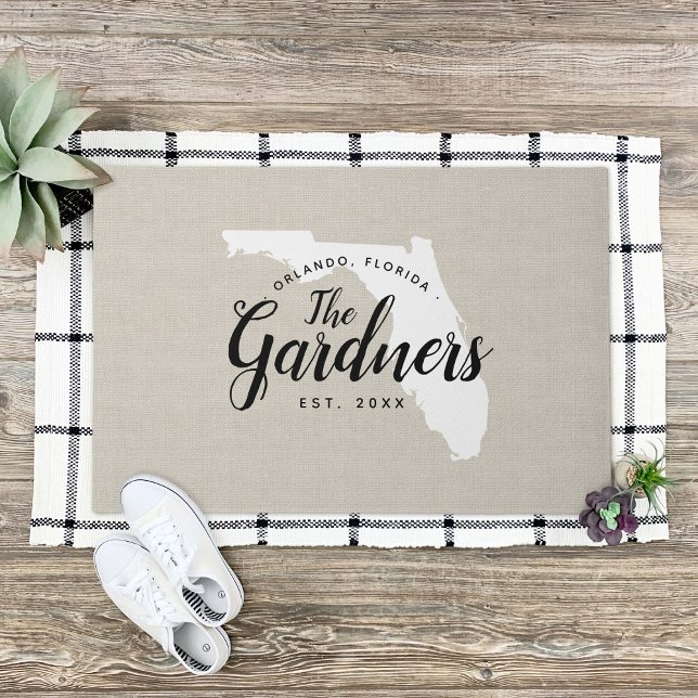 Florida Family Monogram State Doormat Deurmat (Creator heeft geüpload)