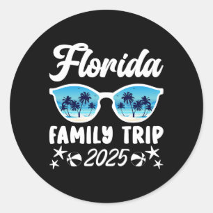 Florida Family Trip 2025 Vakantie Florida Travel F Ronde Sticker