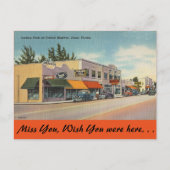 Florida, Federal Highway, Dania Briefkaart (Voorkant)
