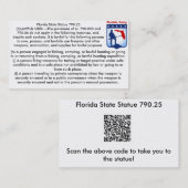 Florida Firearms Open Carry Laws Visitekaartjes... Visitekaartje (Voorkant / Achterkant)