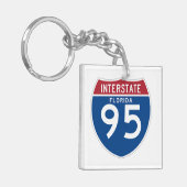 Florida FL I-95 Interstate Highway Shield - Sleutelhanger (Voorkant Links)