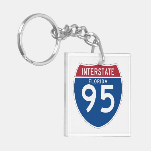 Florida FL I-95 Interstate Highway Shield - Sleutelhanger (Voorkant Links)