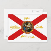 Florida Flag Briefkaart (Voorkant / Achterkant)