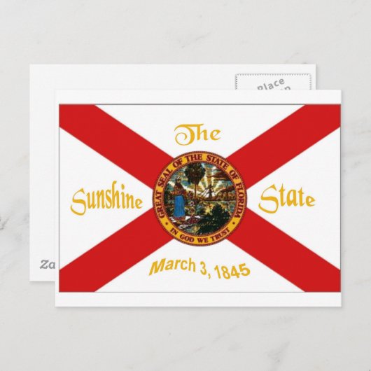 Florida Flag Briefkaart (Voorkant / Achterkant)