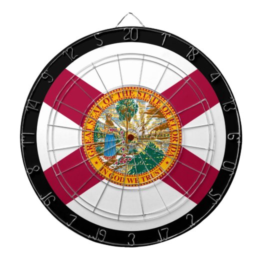 Florida Flag Dartboard & Florida-/USA-spelraad Dartbord (Voorkant)