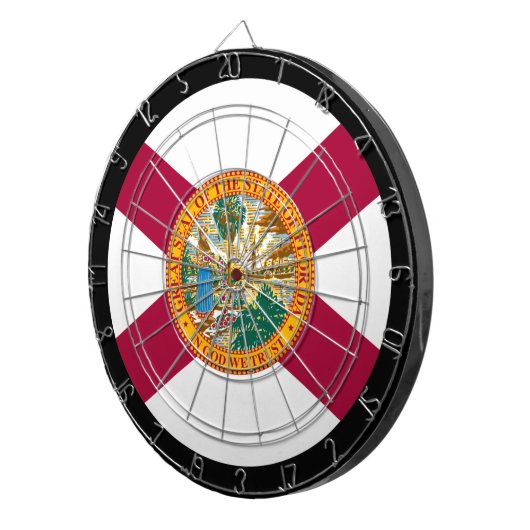Florida Flag Dartboard & Florida-/USA-spelraad Dartbord (Voorkant Rechts)