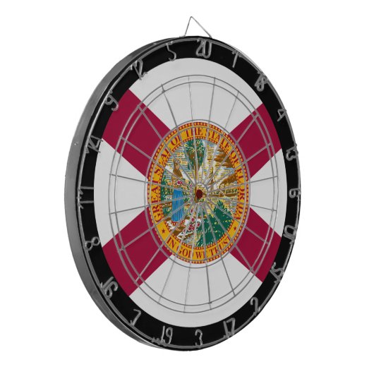 Florida Flag Dartboard & Florida-/USA-spelraad Dartbord (Voorkant Links)