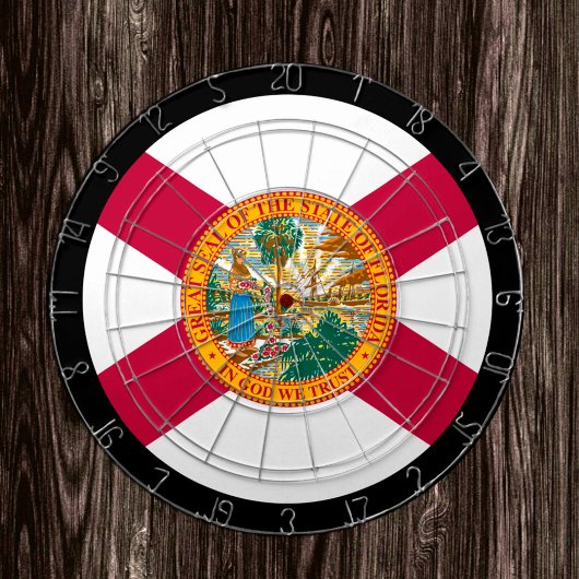 Florida Flag Dartboard & Florida-/USA-spelraad Dartbord