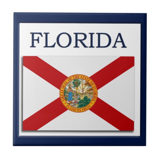 Florida Flag Design Tegel Tegeltje (Voorkant)