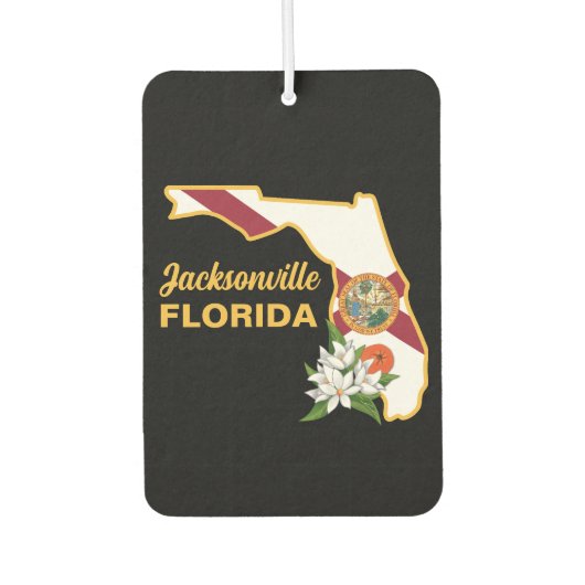 Florida Flag en Flower Sinaasappel Blossom Luchtverfrisser (Voorkant)