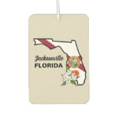 Florida Flag en Flower Sinaasappel Blossom Luchtverfrisser (Voorkant)