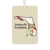Florida Flag en Flower Sinaasappel Blossom Luchtverfrisser (Achterkant)