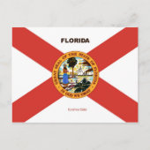 Florida Flag en Slogan Briefkaart (Voorkant)