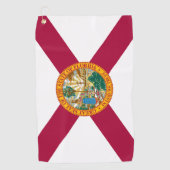 Florida Flag & Florida State USA golf- en sportfan Golfhanddoek (Voorkant)