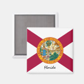 Florida Flag & Florida State USA/sport Magneet (Voorkant / Achterkant)