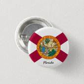 Florida Flag & Florida State USA/sport Ronde Button 3,2 Cm (Voorkant /achterkant)